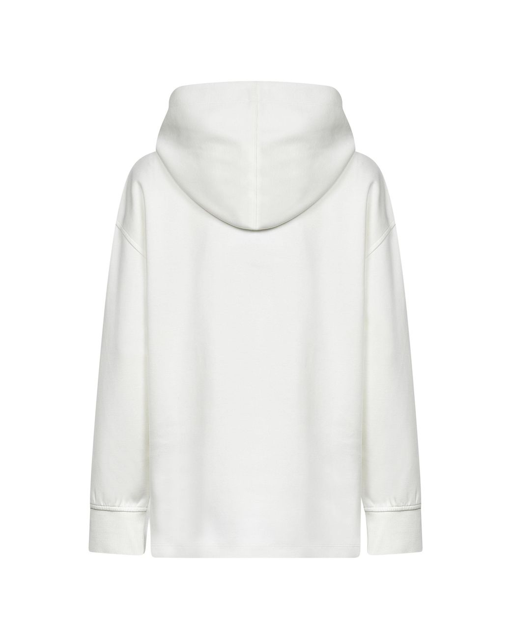 Max Mara White Visiera Logo Embroidered Hoodie