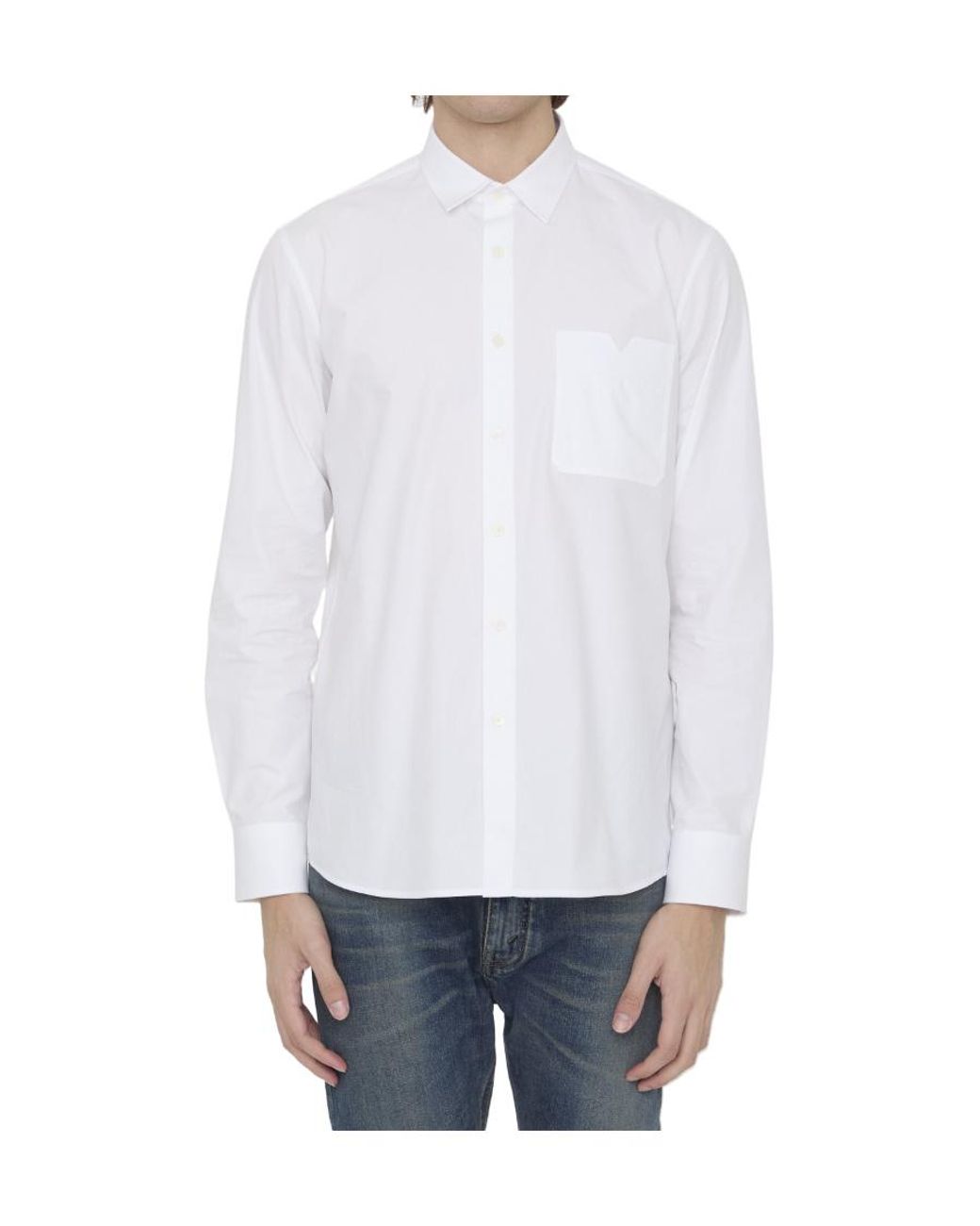 Valentino White Buttoned Long-Sleeved Shirt for men