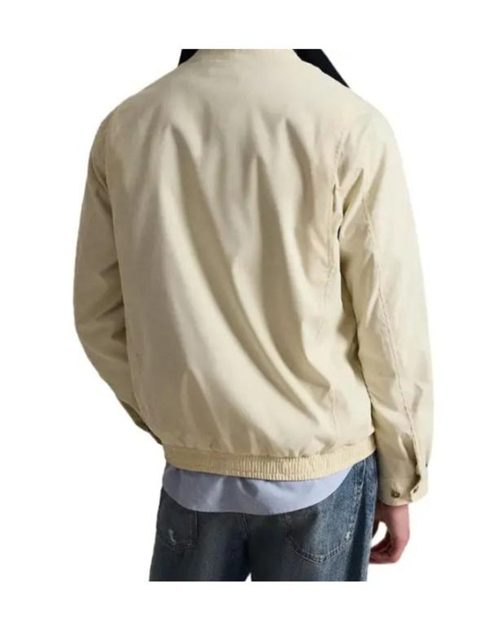 Polo Ralph Lauren White Embroidered-Logo Zip-Up Ligthweight Jacket for men