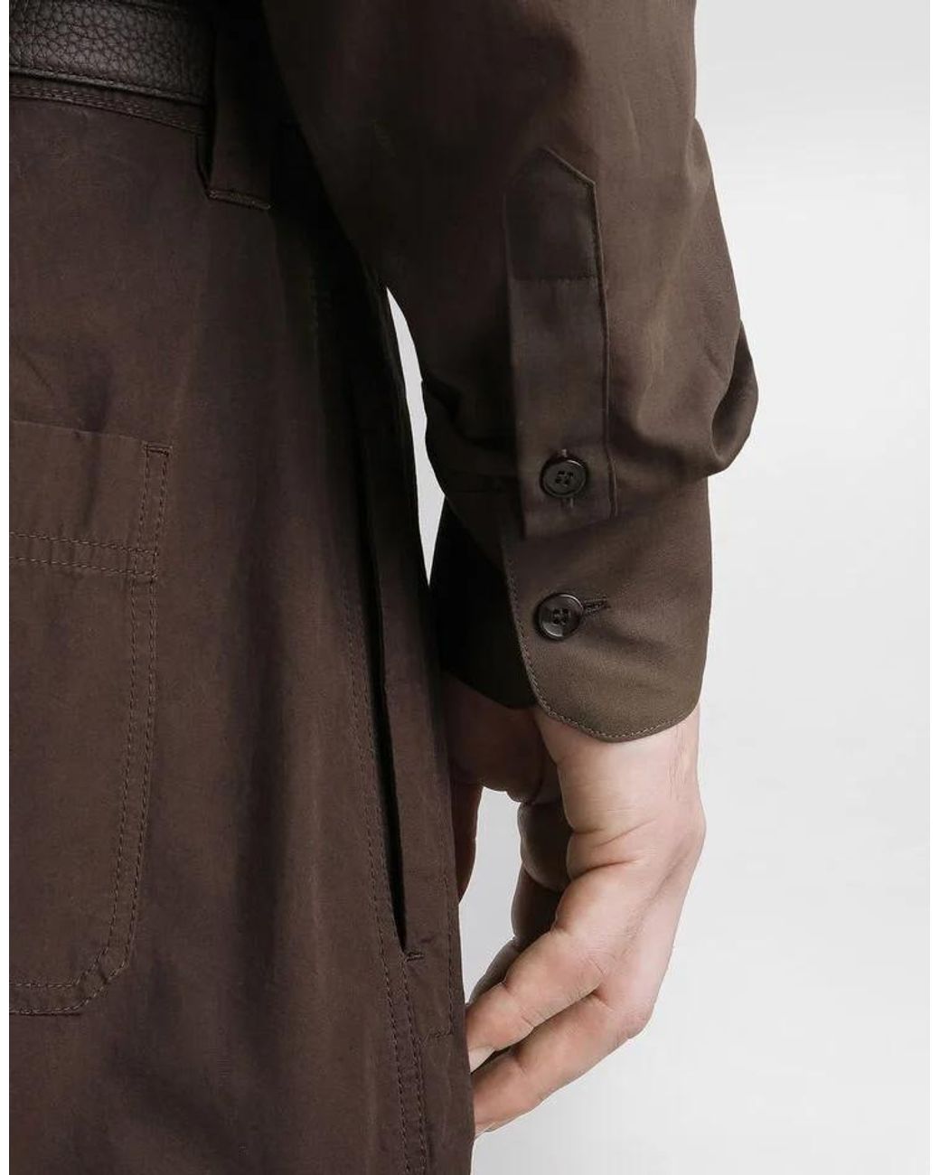 Dolce & Gabbana Brown Mandarin Shirt for men