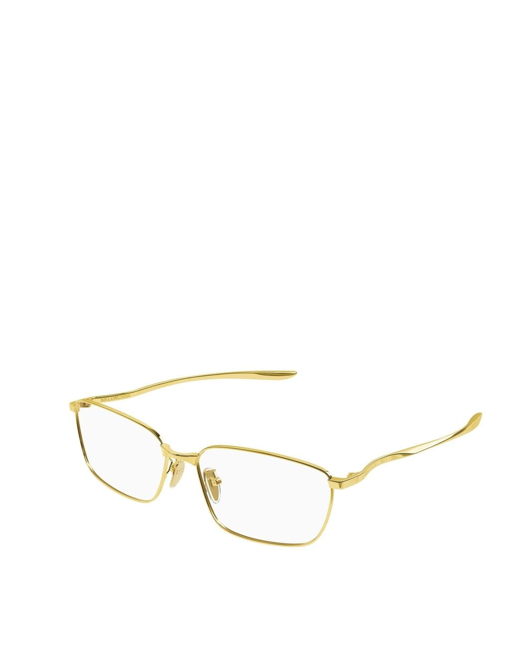 Balenciaga White Eyewear Rectangle Frame Glasses for men