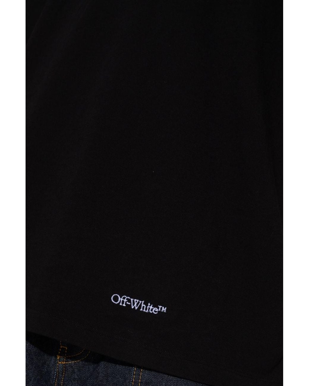 Off-White c/o Virgil Abloh Black Scribble Diag Printed Crewneck T-Shirt for men
