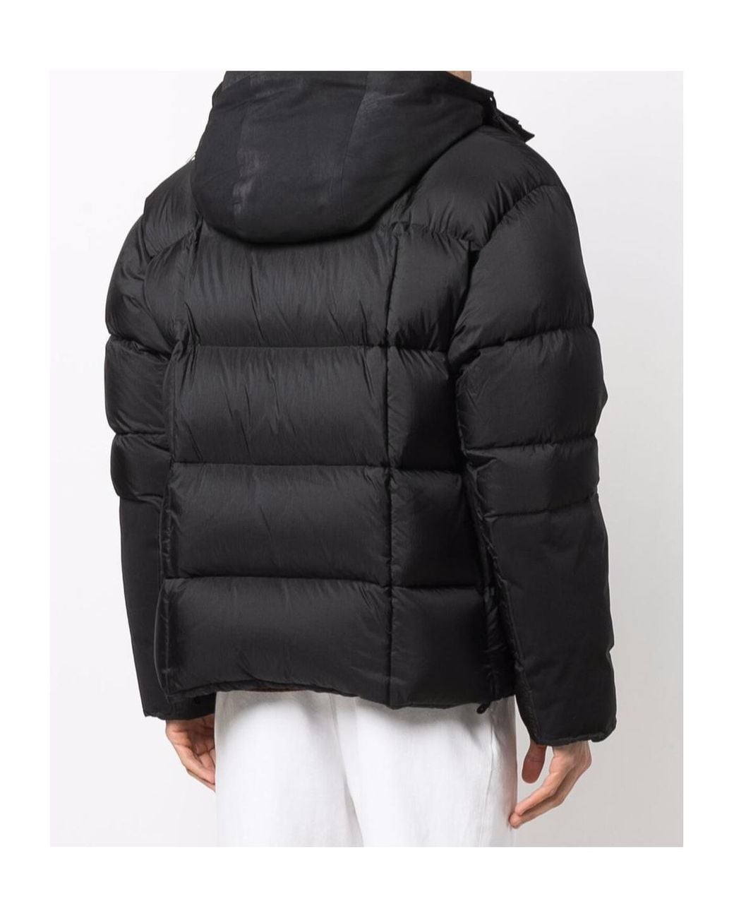 C P Company Black Hooded Padded Jacket for men