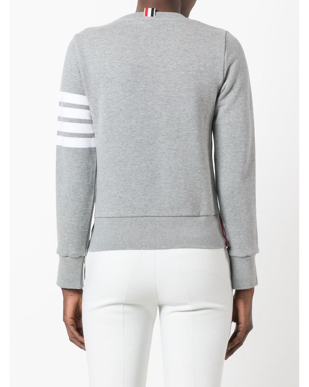 Thom Browne Gray Classic Loopback 4-Bar Sweatshirt