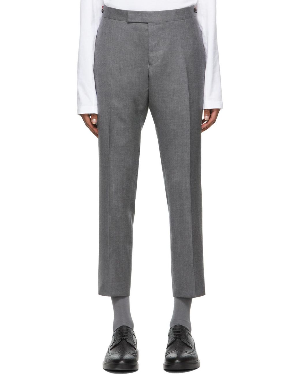 Thom Browne Gray Tailored Pants for men