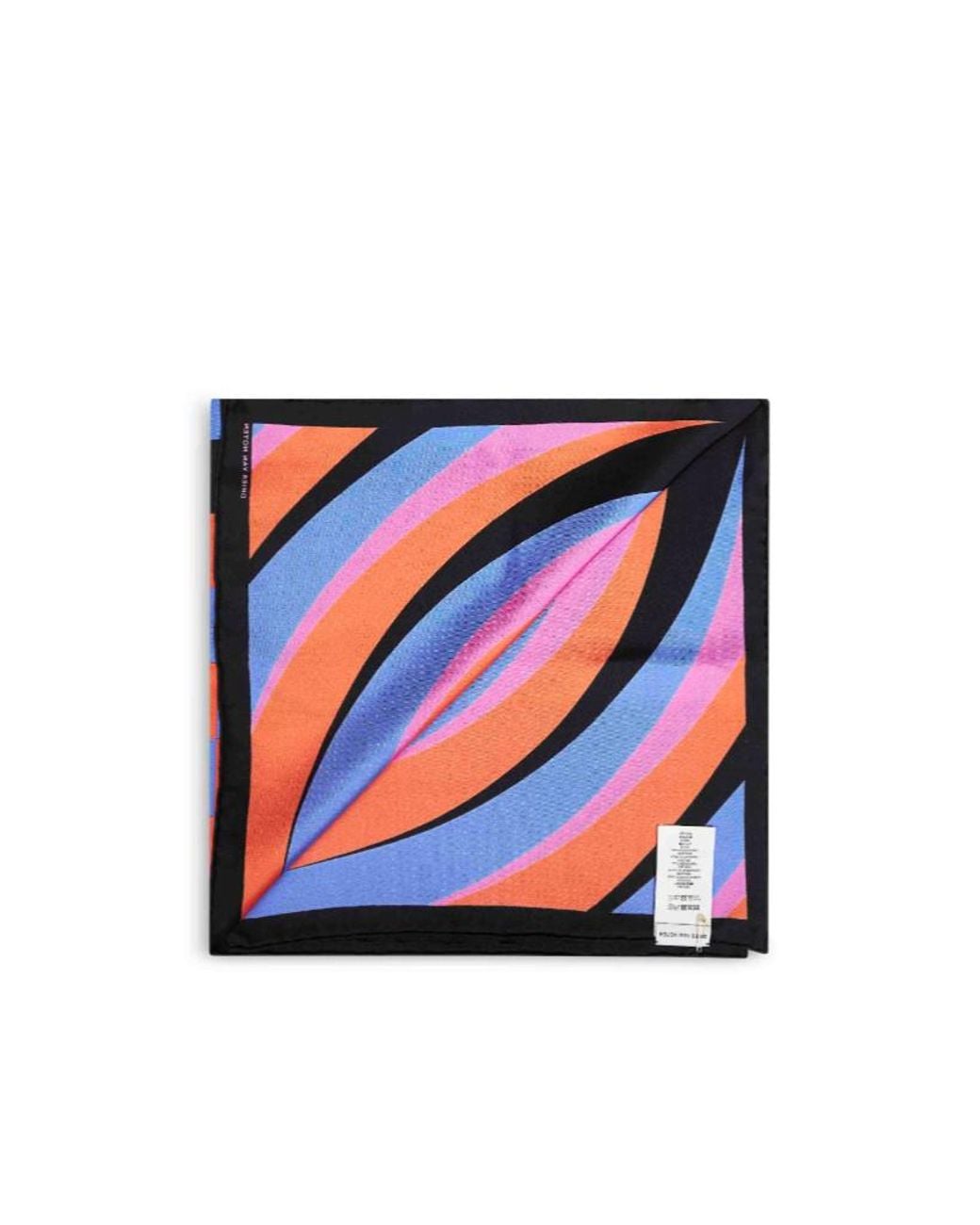 Dries Van Noten Blue Graphic Printed Square Scarf