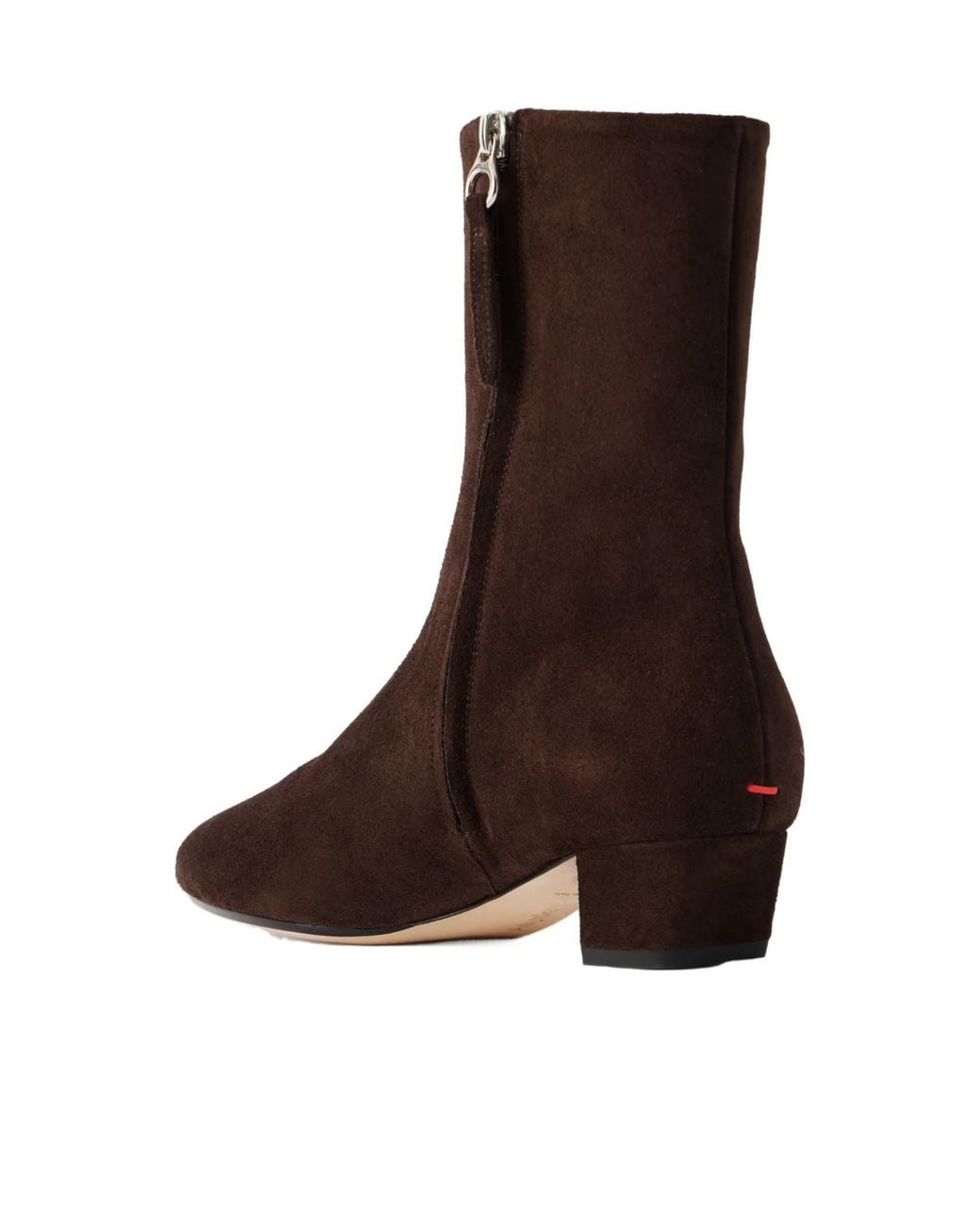 Aeyde Brown Solid Leather Ankle Boots