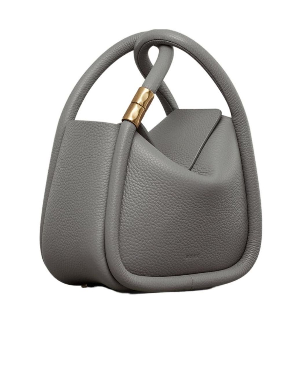 Boyy Gray Double Handle Shoulder Bag