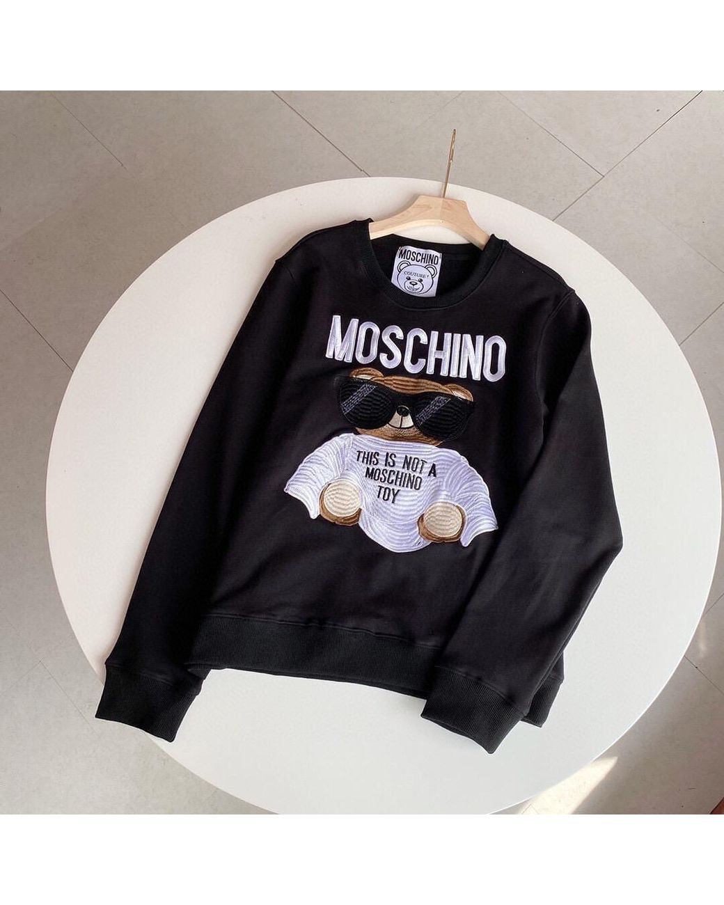 Moschino Black Graphic Print Sweatshirt