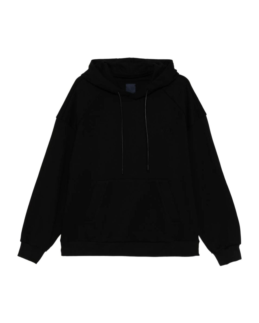 Juun.J Black Drawstring Hooded Sweatshirt for men