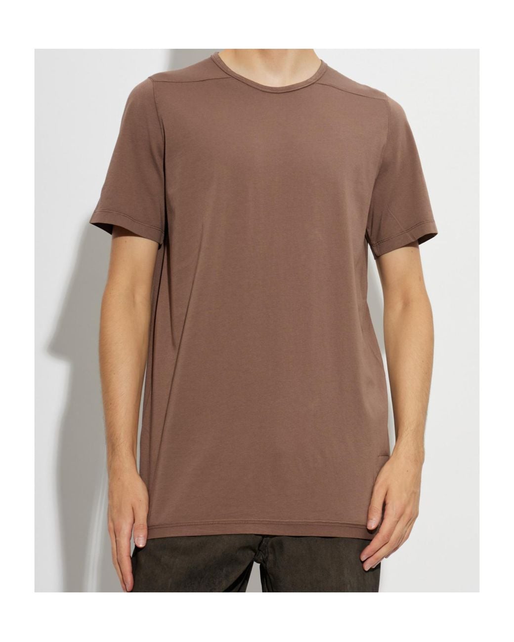 Rick Owens Brown Level T Longline T-Shirt for men