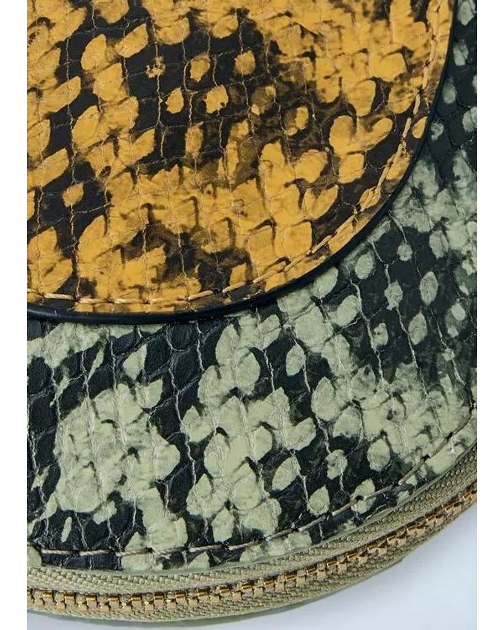 Dries Van Noten Green Embossed Leather Crossbody Bag