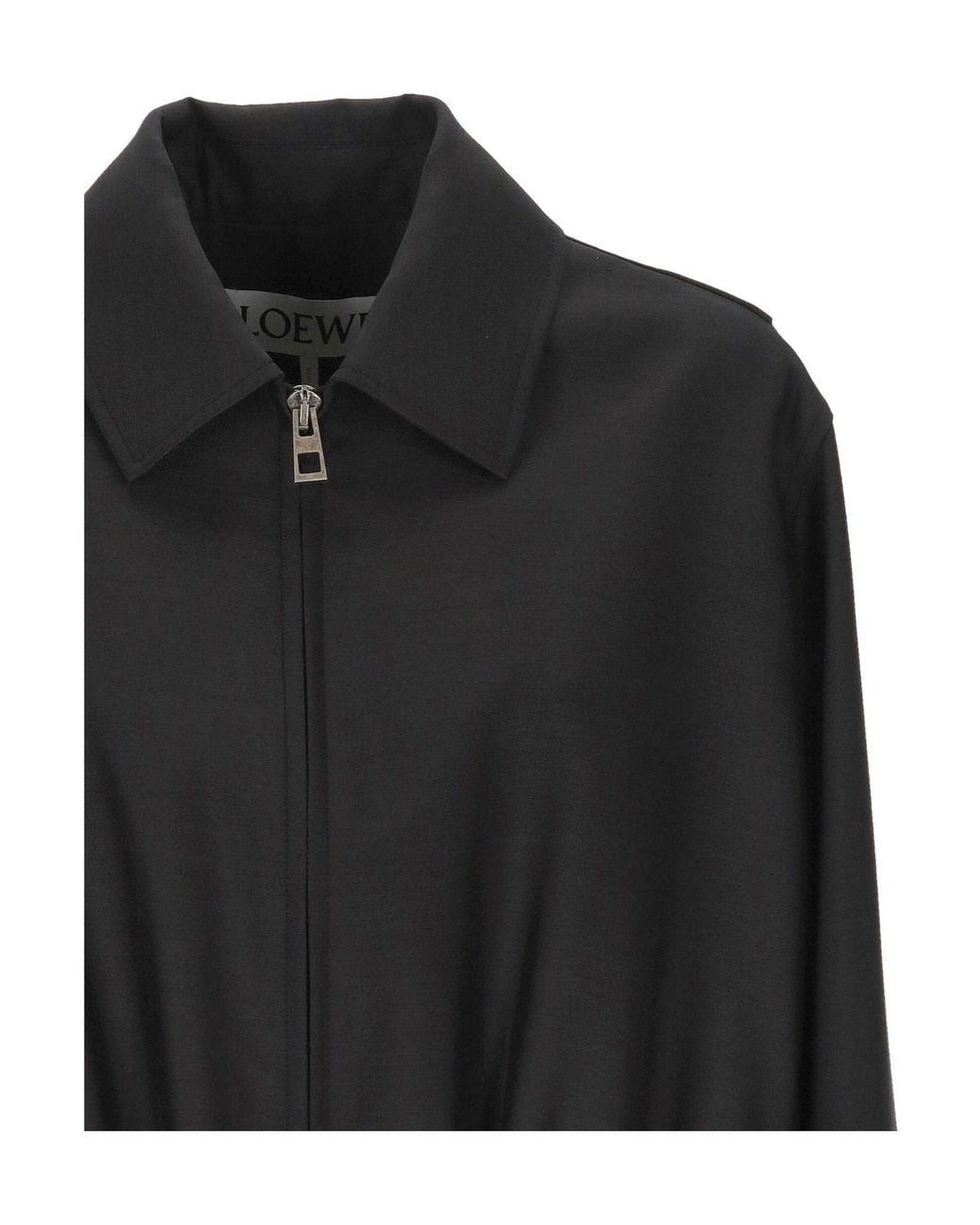 Loewe Black Belted Zip-Up Jacket