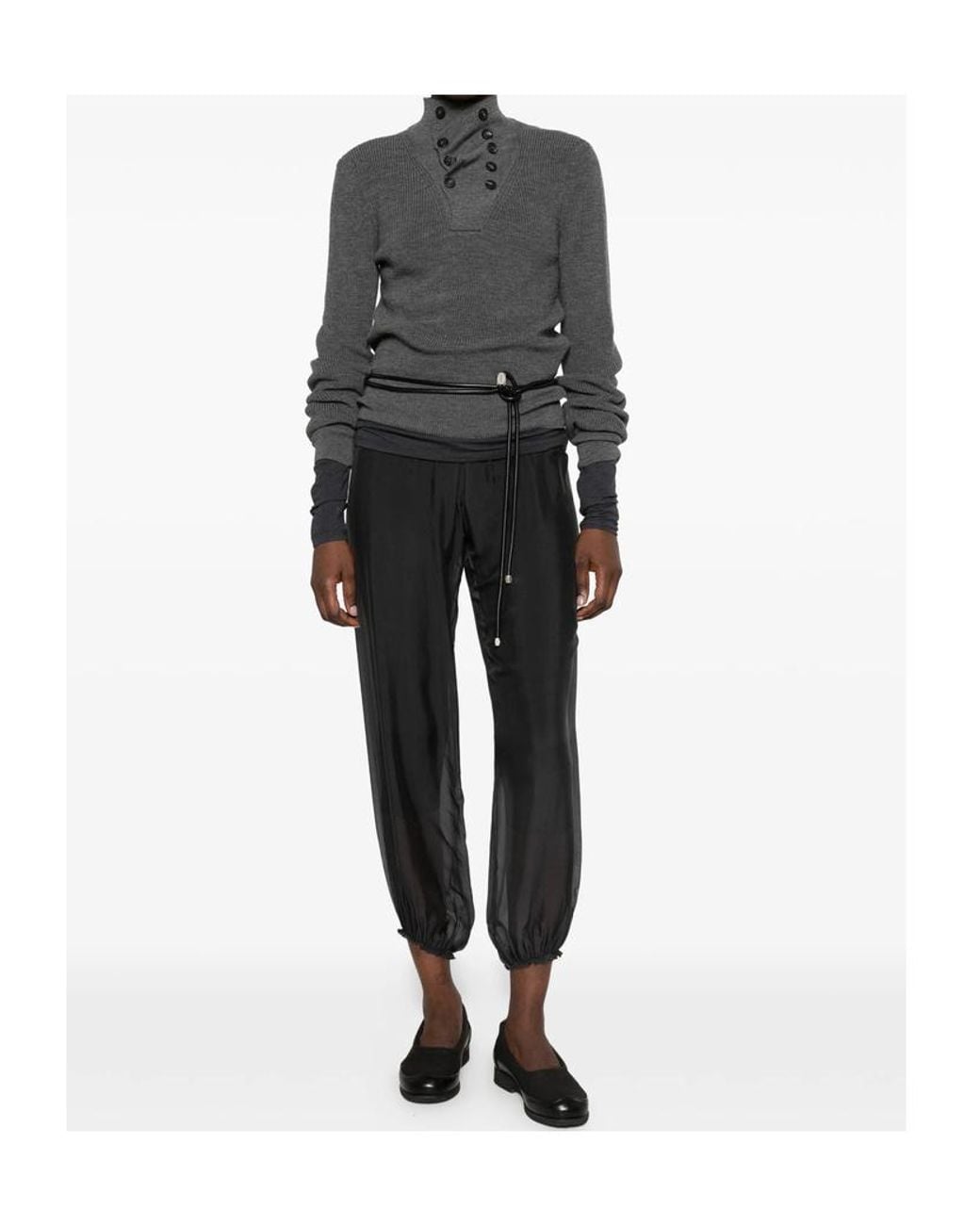 Paloma Wool Black Casual Pants With An Elastic Waistband