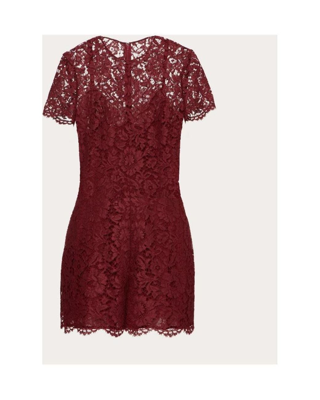 Valentino Red Lace Dress