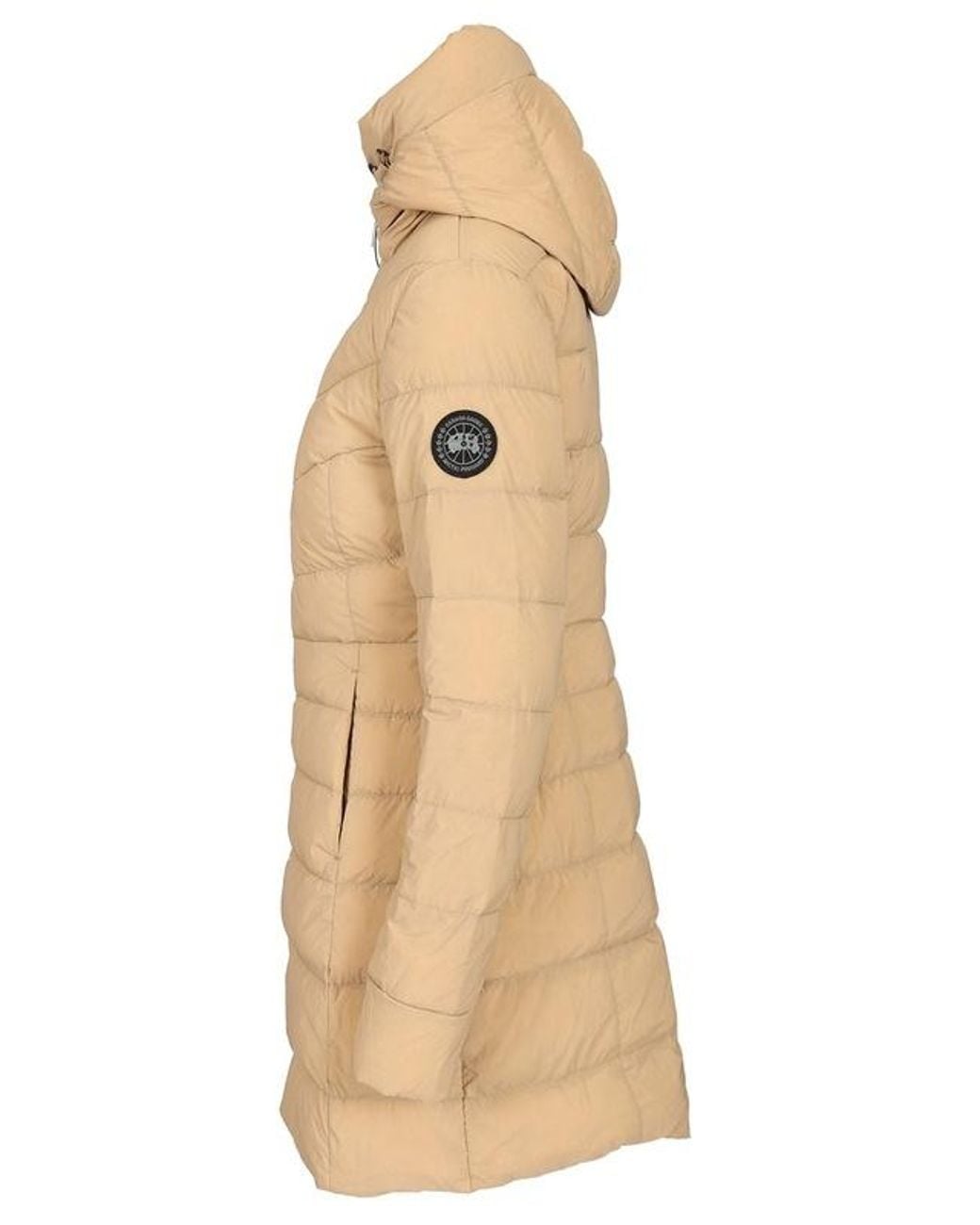 Canada Goose Natural Clair Hooded Quilted Coat
