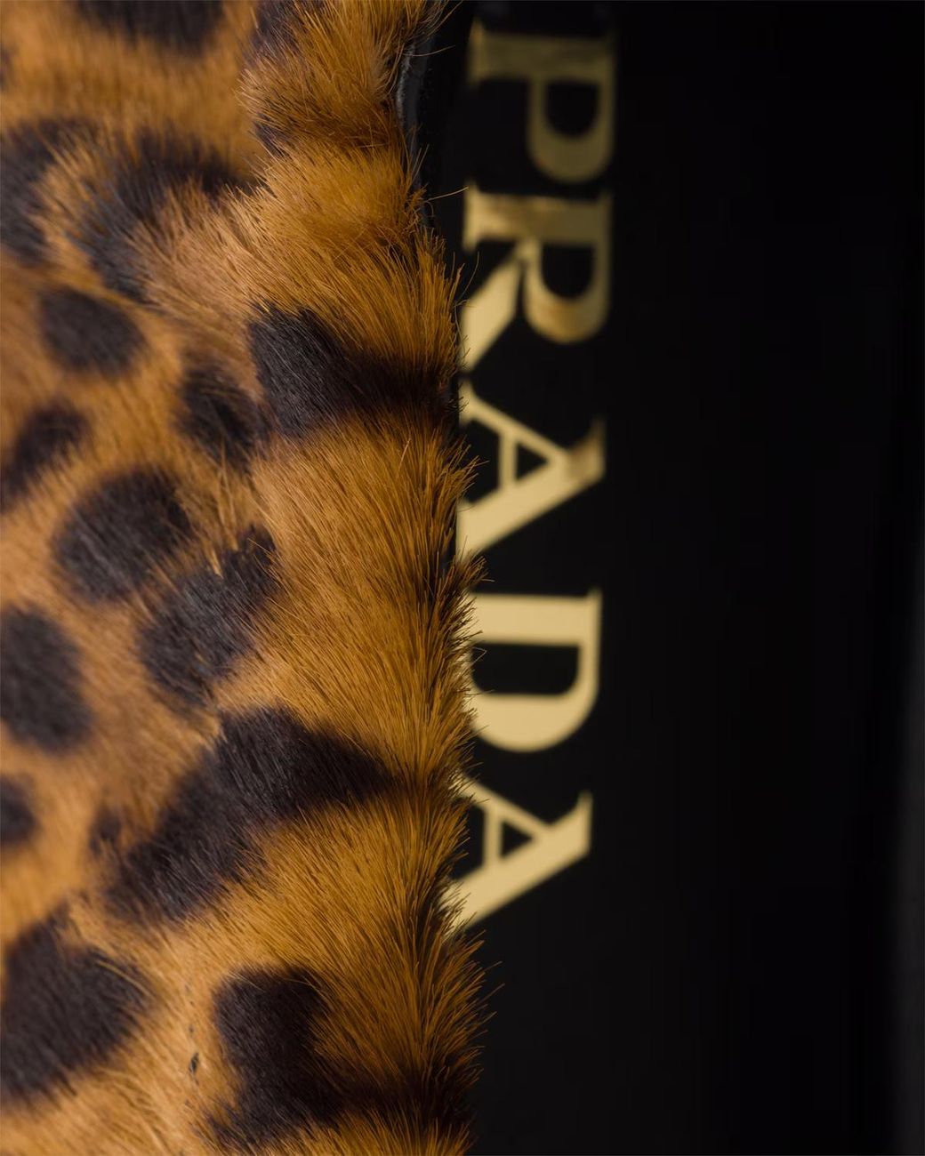 Prada Brown Printed Leather Ballerinas With Bow