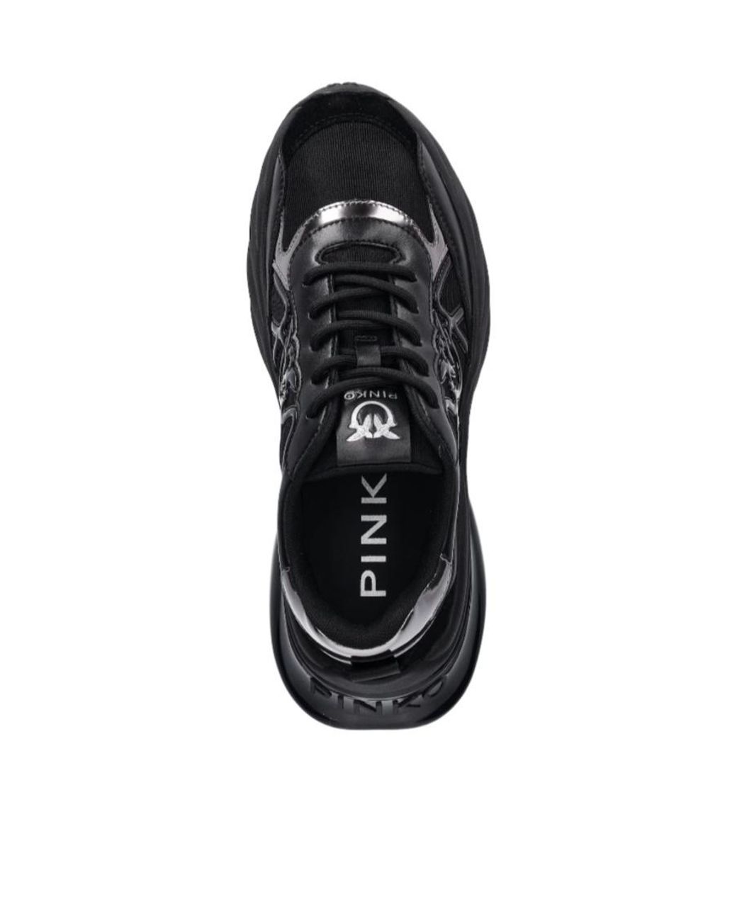 Pinko Black Logo Detailed Lace-Up Sneakers