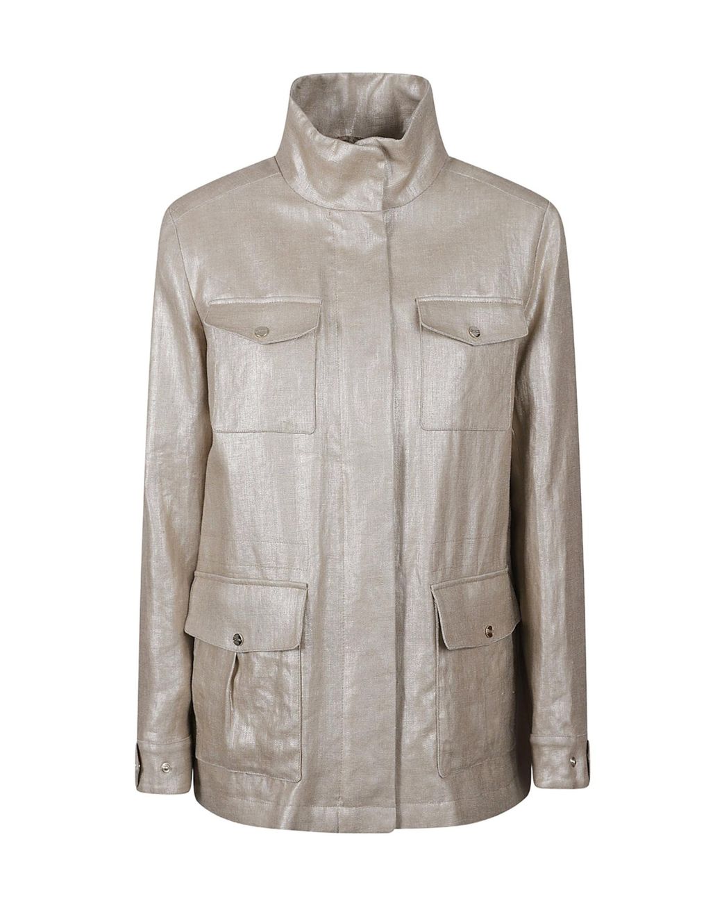 Herno Gray Flap Pocket Casual Jacket