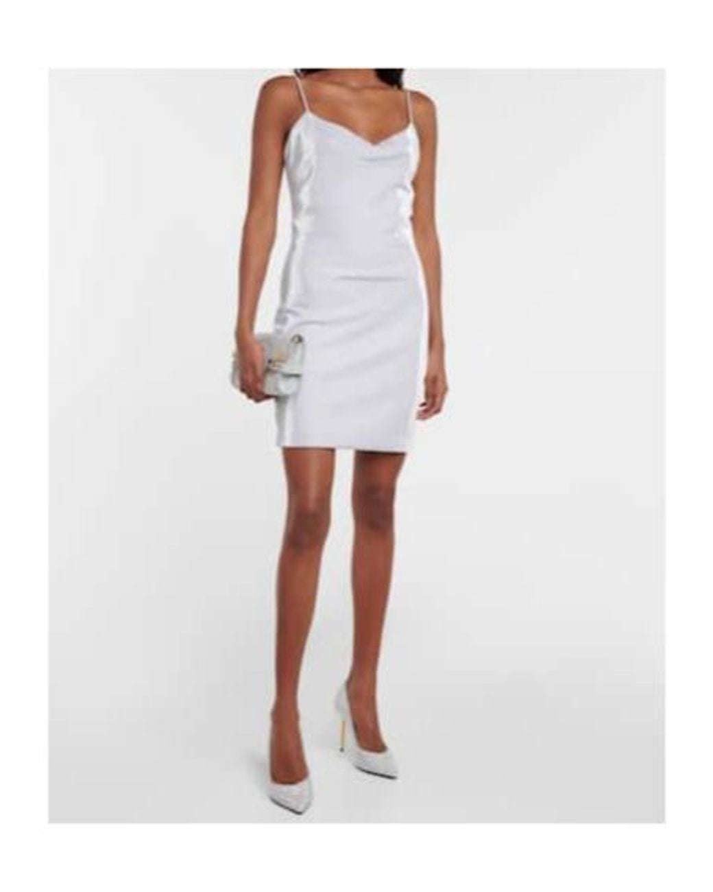 Balmain White Metallic Minidress