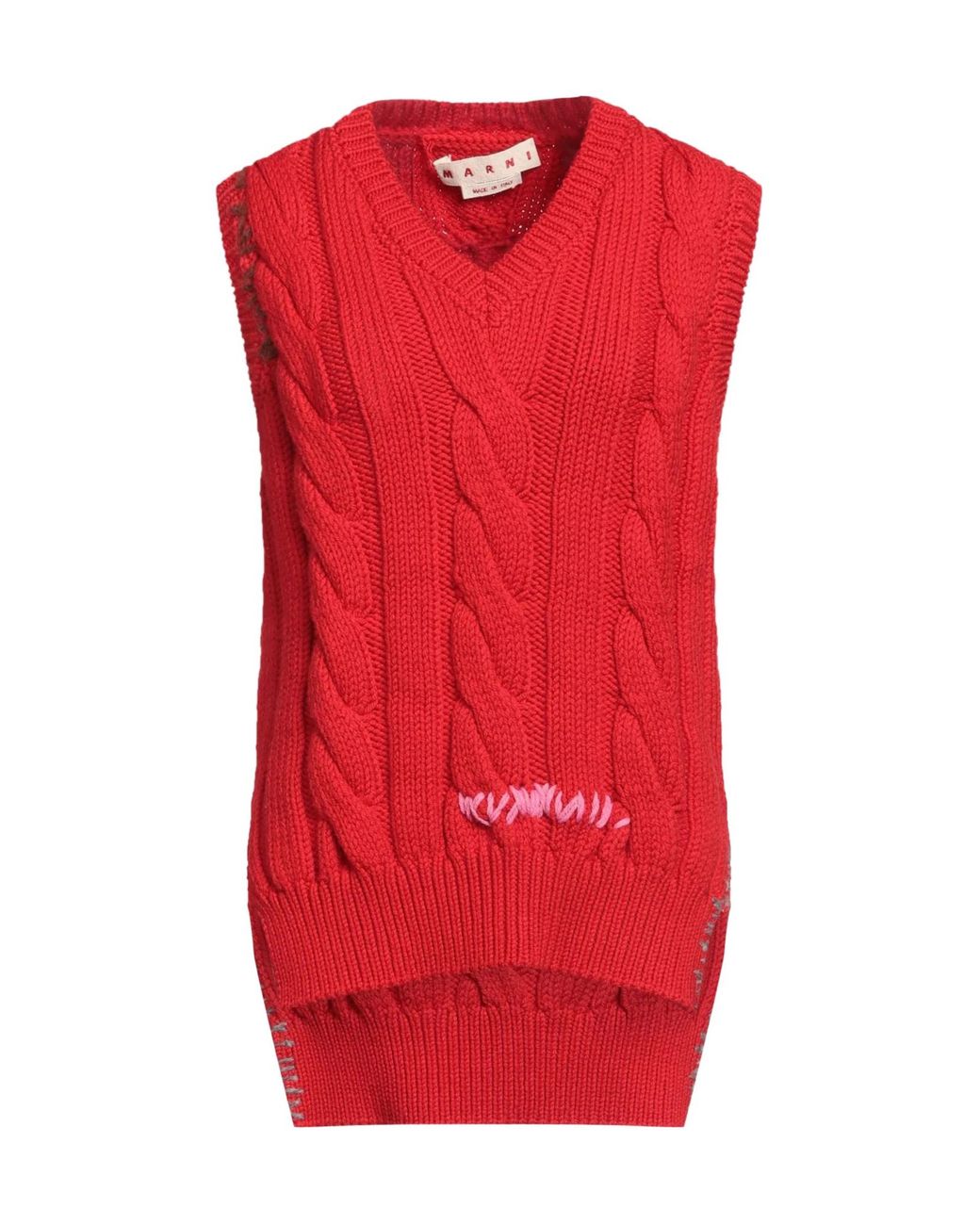 Marni Red Mid-Weight Knit Jumper