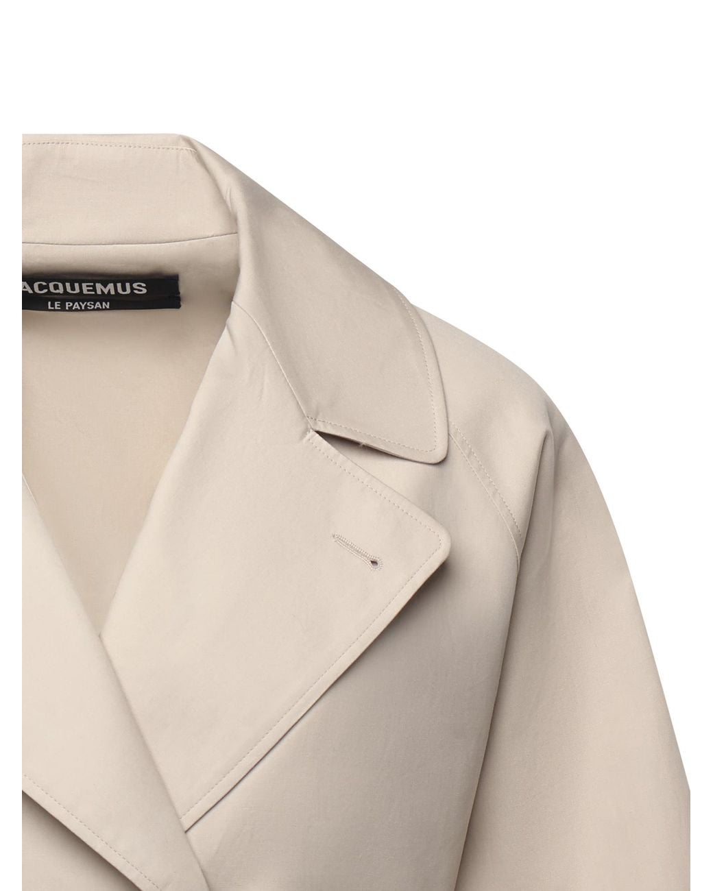 Jacquemus White Long-Sleeved Belted Trench Coat