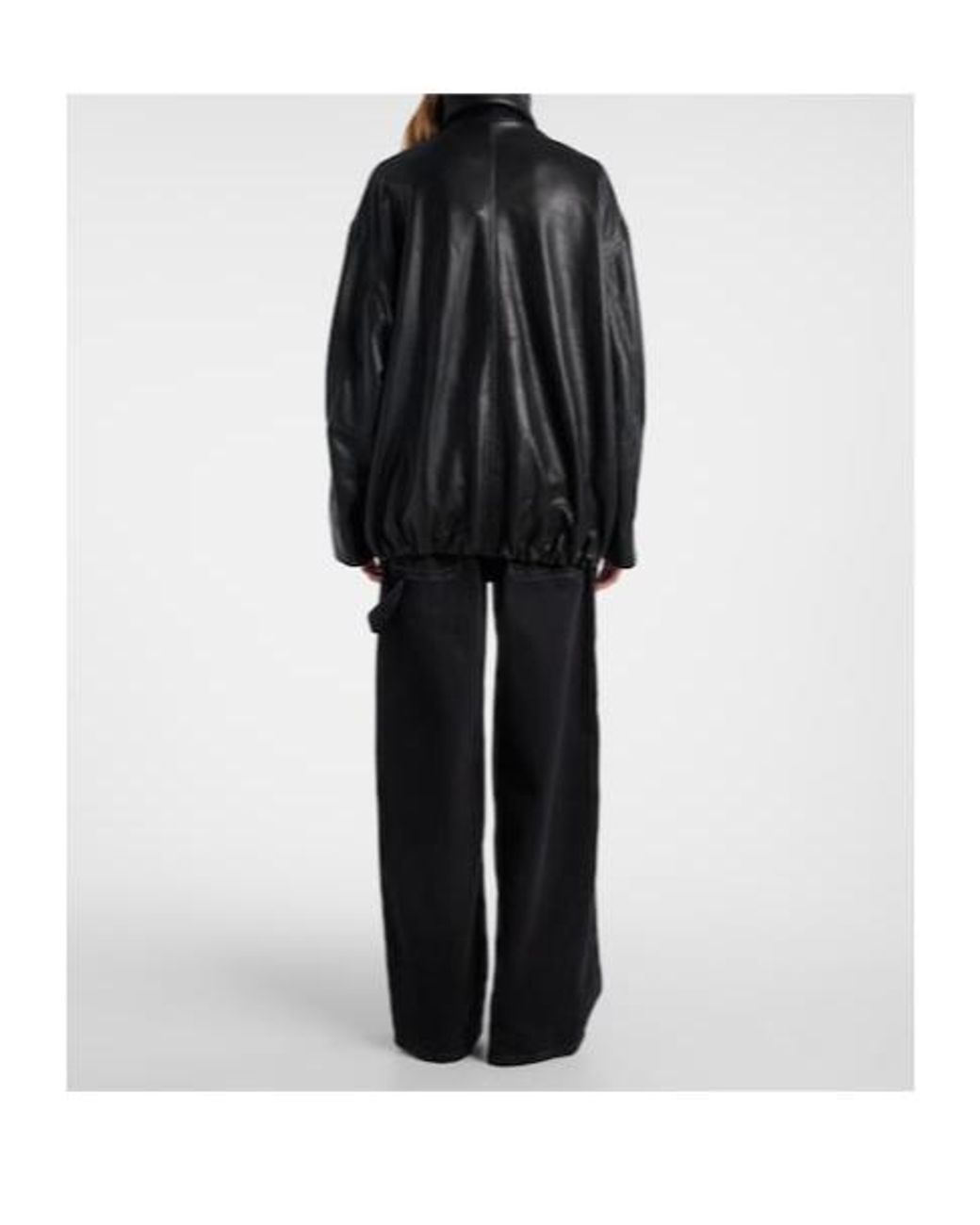 Nour Hammour Black Elisse Leather Jacket
