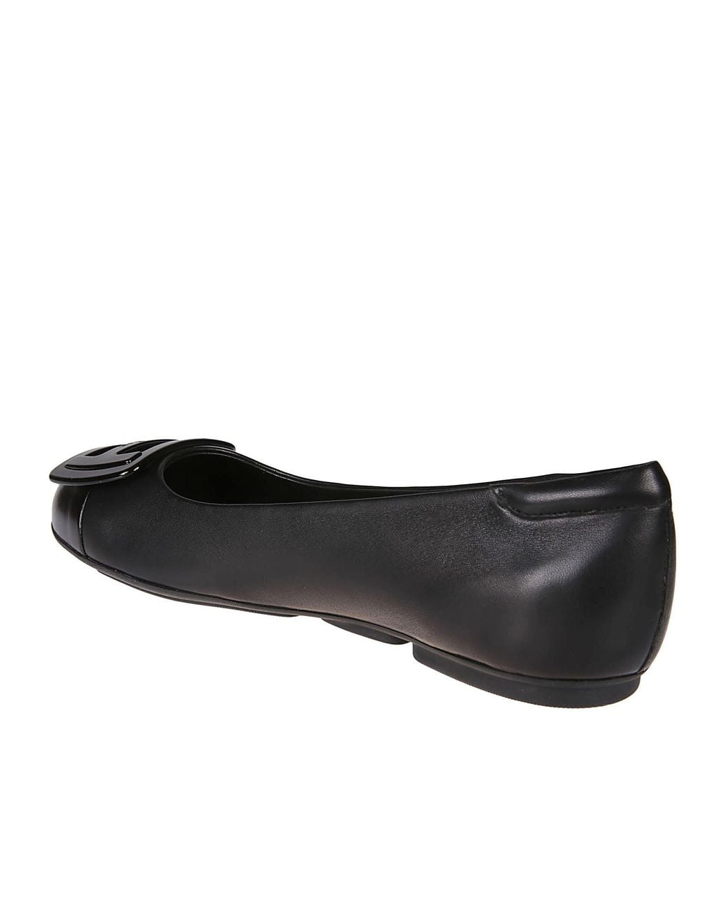 Hogan Black Round-Toe Slip-On Ballerinas