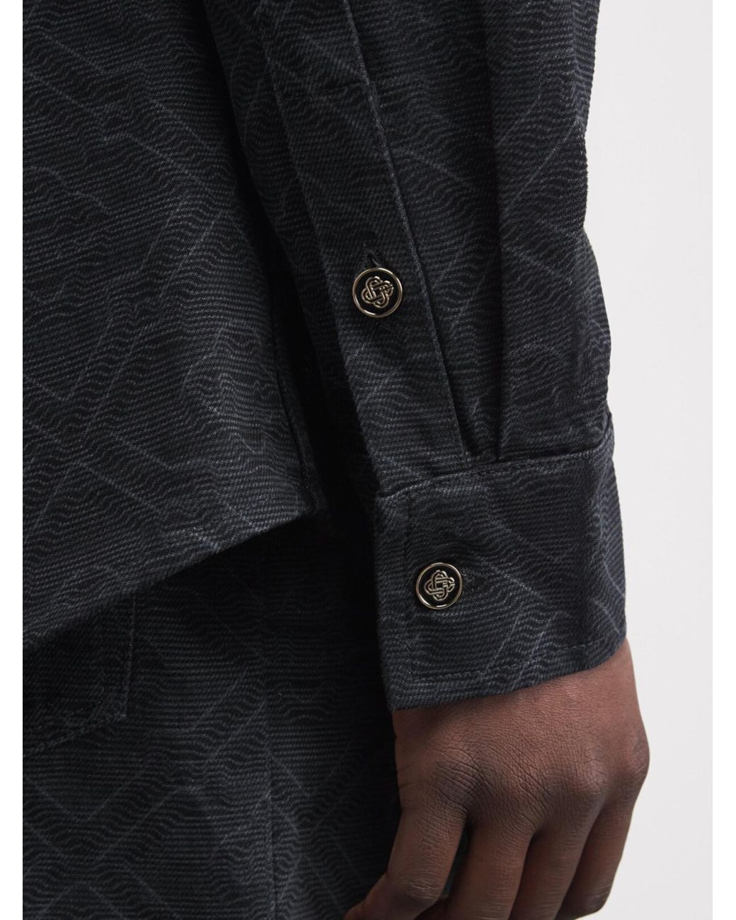 Casablanca Black Laser Monogram Overshirt for men