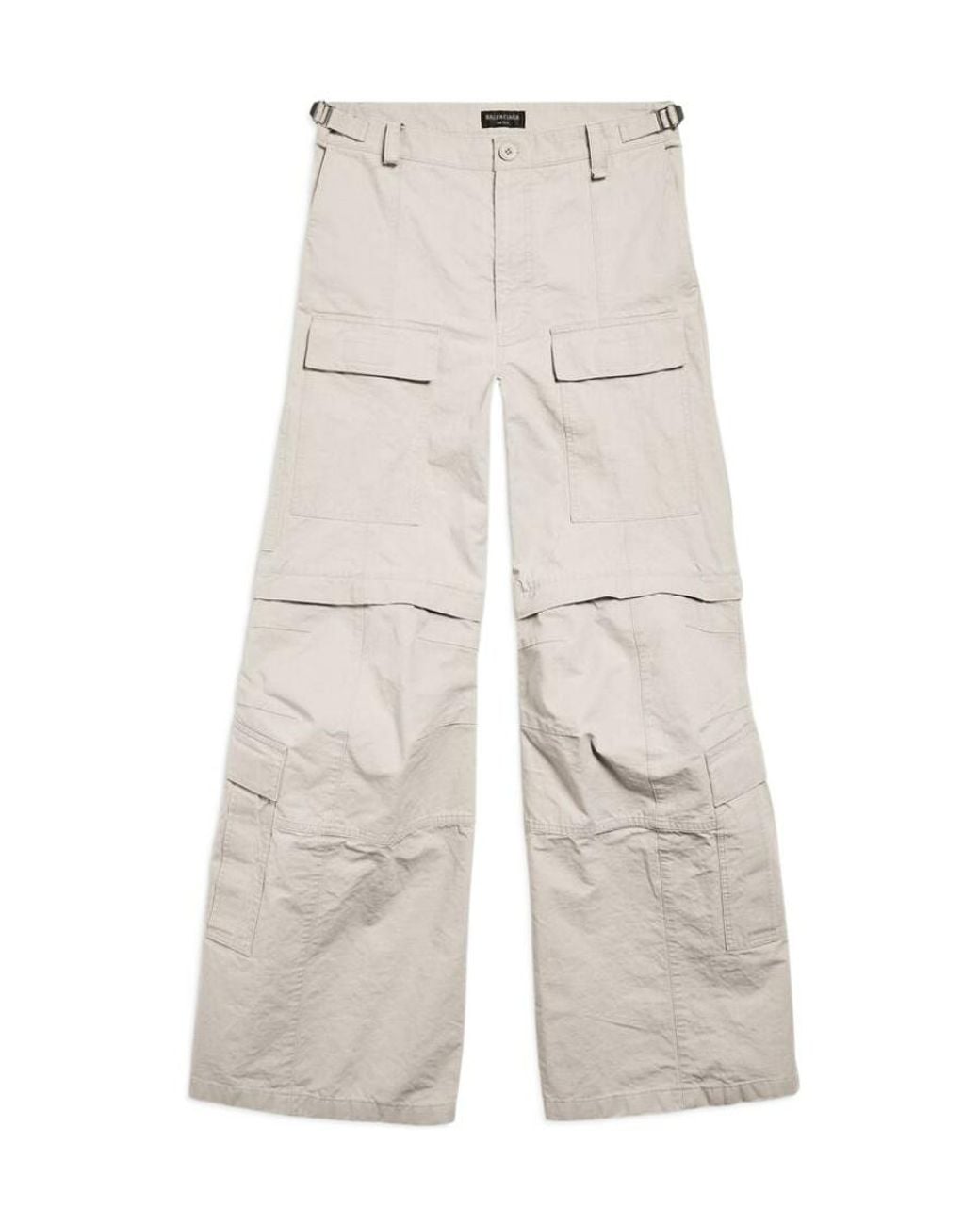 Balenciaga White Flared Cargo Pants for men