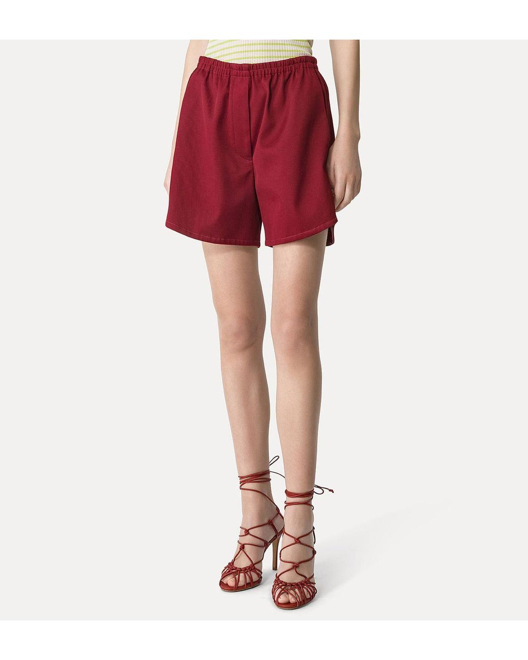 Forte_forte Red Cotton Shorts