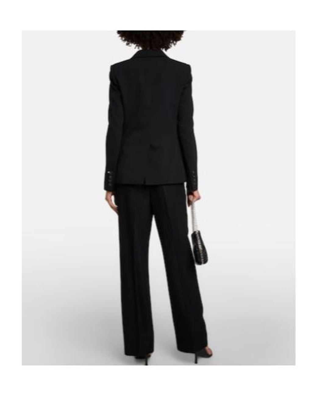 Stella McCartney Black Single-Breasted Wool Blend Blazer