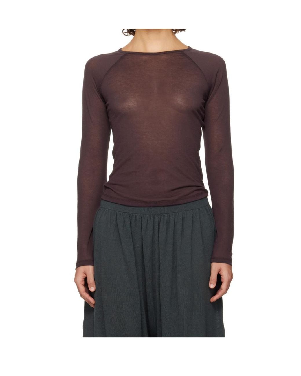 Paloma Wool Brown Hiro Sheer Top