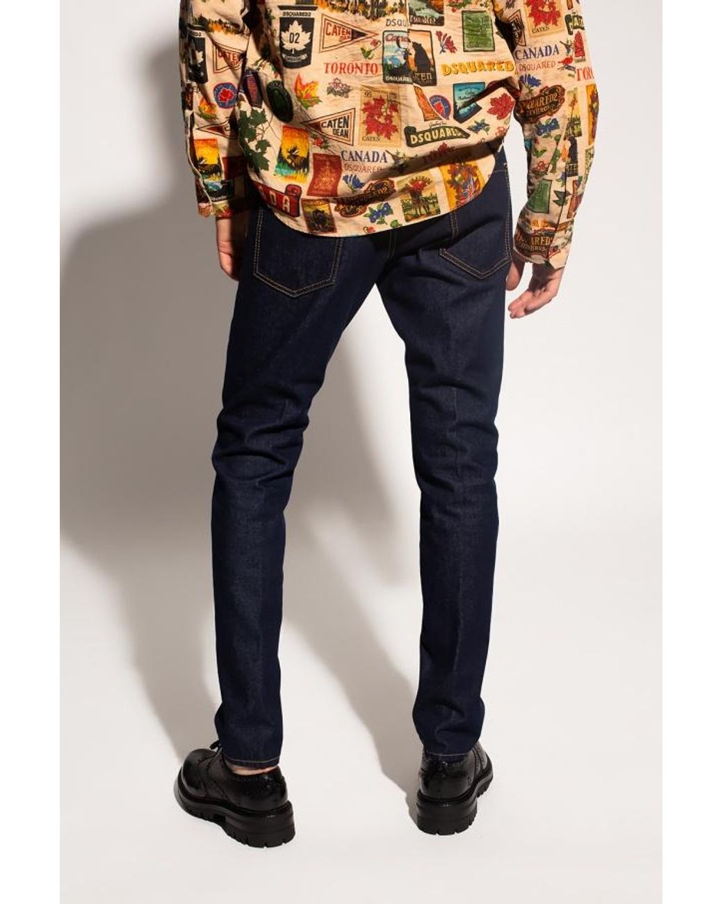DSquared² Blue Slim-Fit Straight Leg Jeans for men
