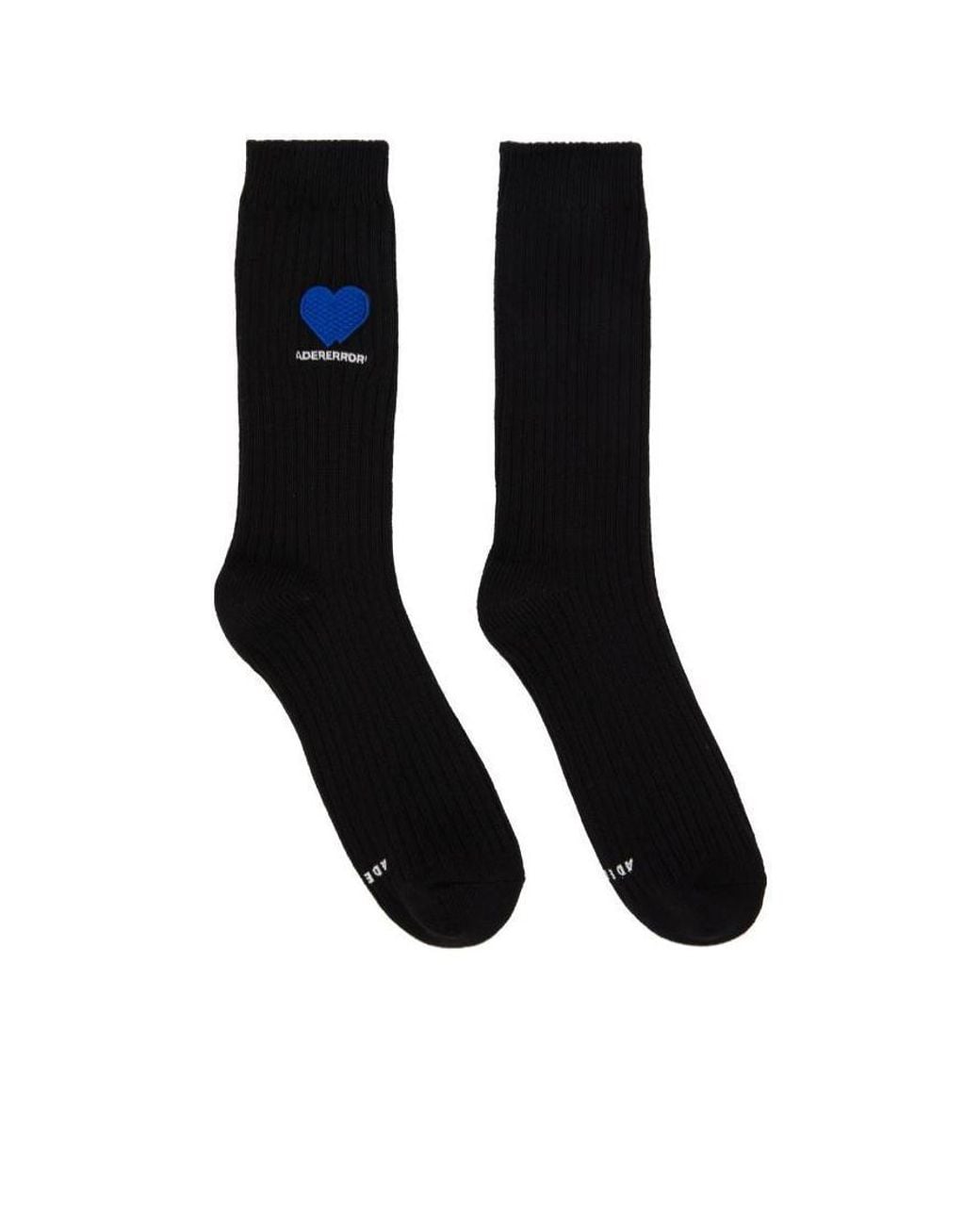 Adererror Black Knitted Inlaid Socks for men