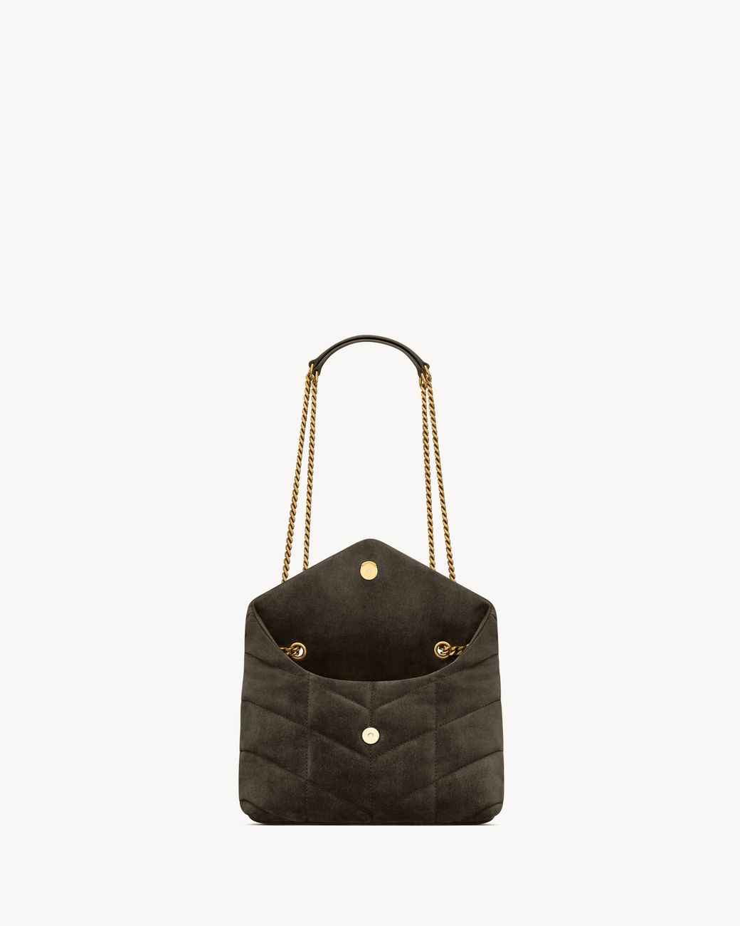 Saint Laurent White Loulou Toy Puffer Shoulder Bag