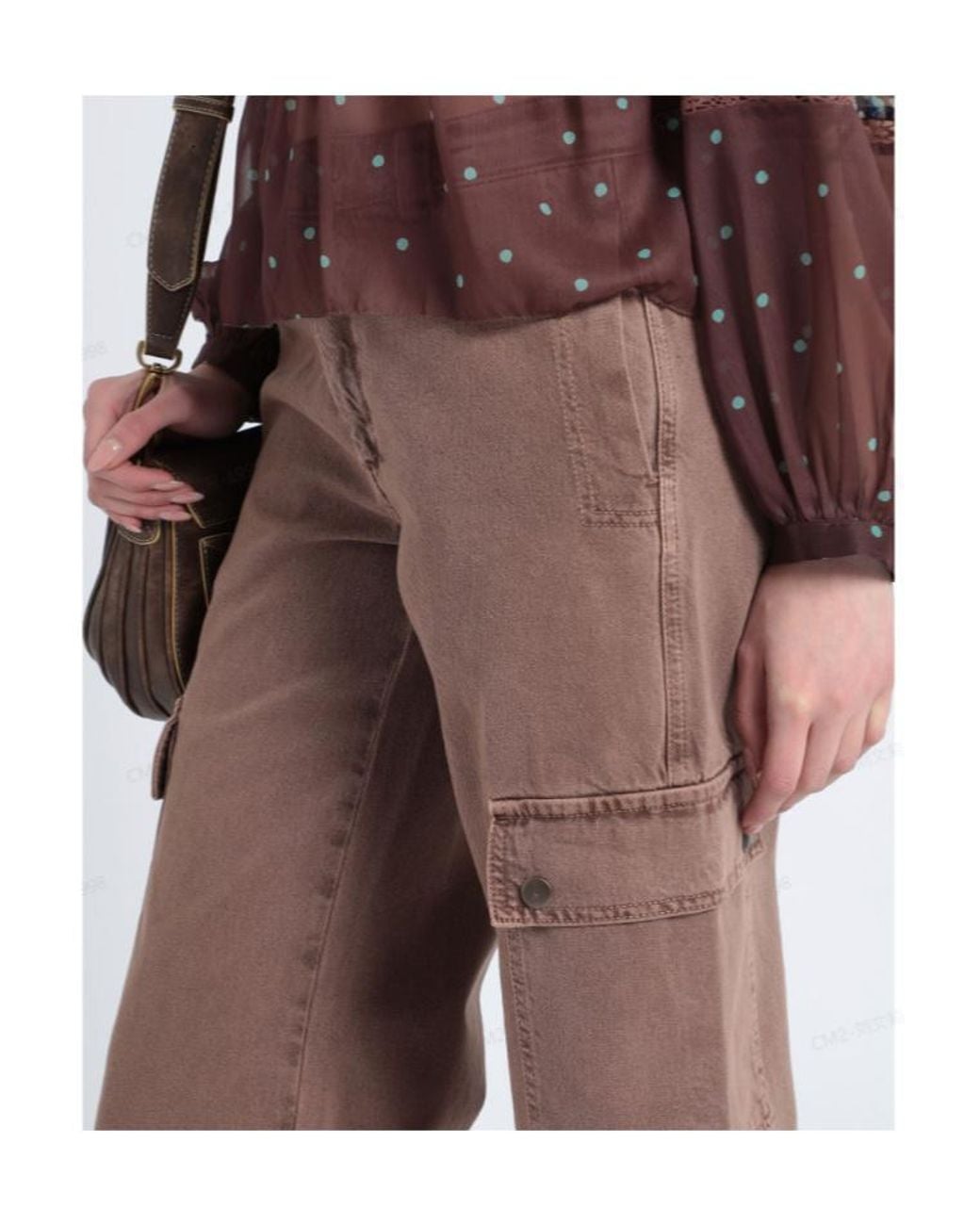 MAX&Co. Brown Solidcolor Long Trousers