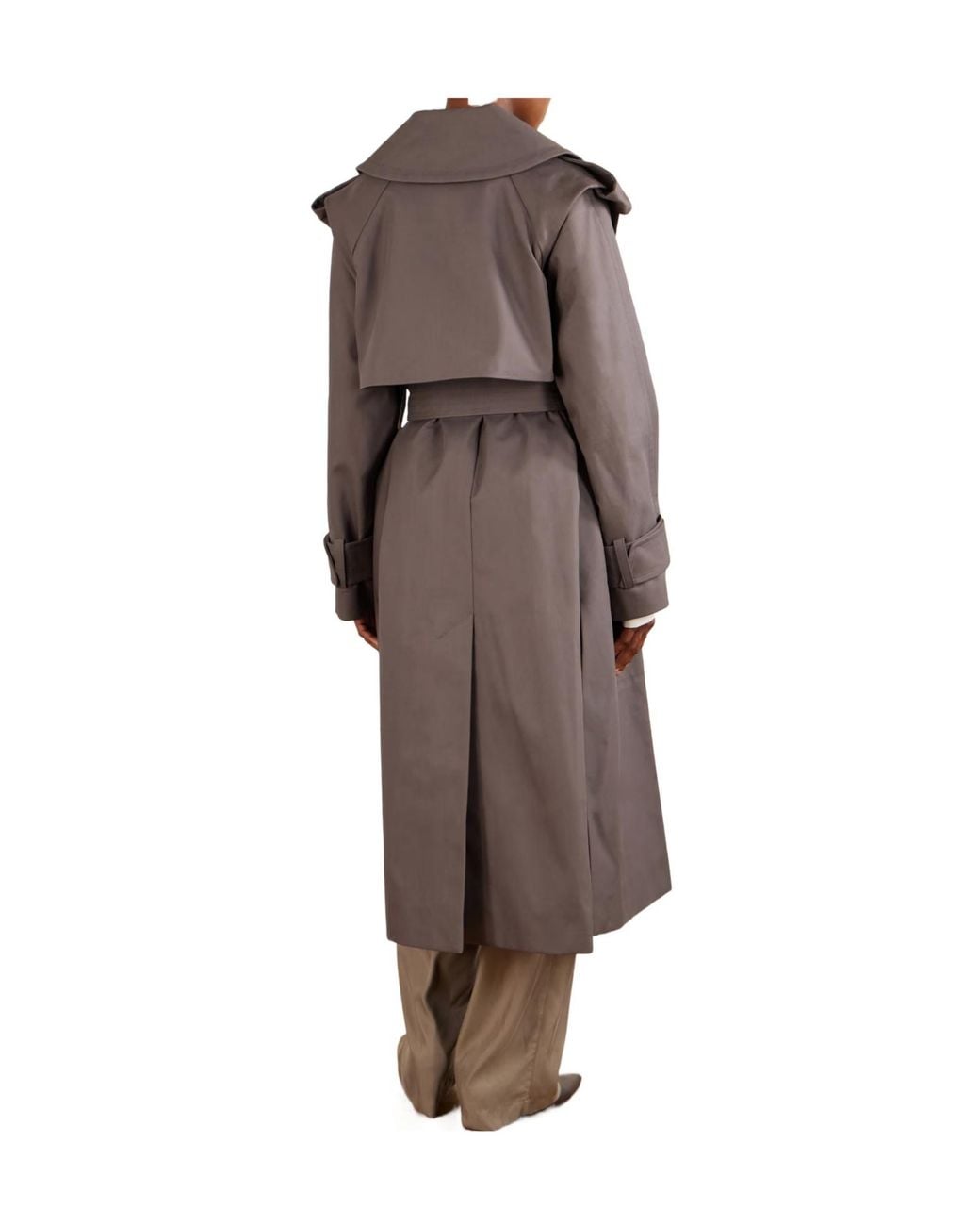 Victoria Beckham Brown Long Belted Trench Coat