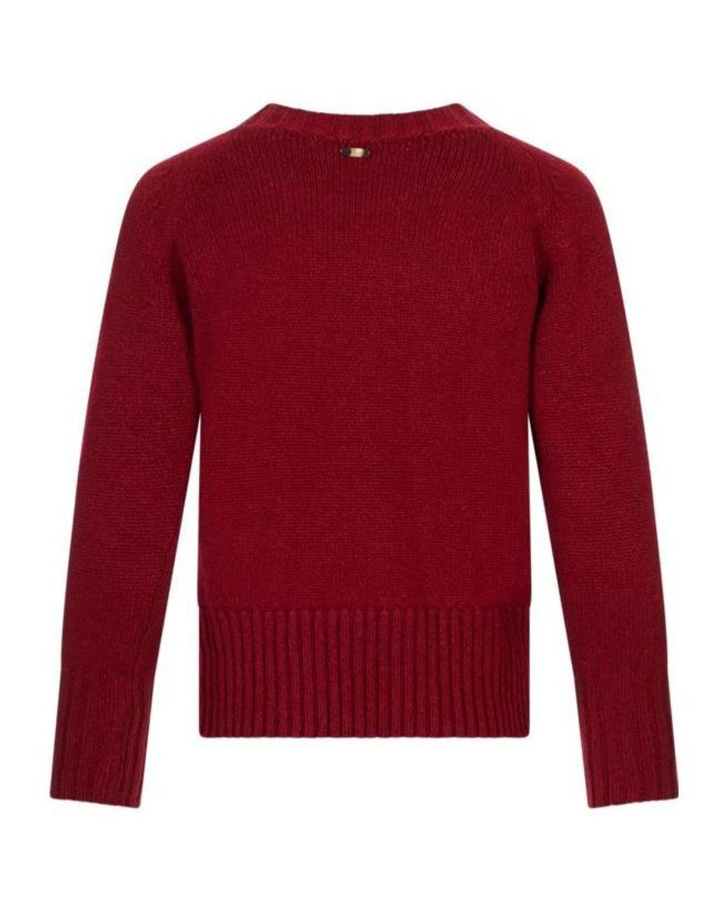Fedeli Red Long-Sleeved Crewneck Jumper