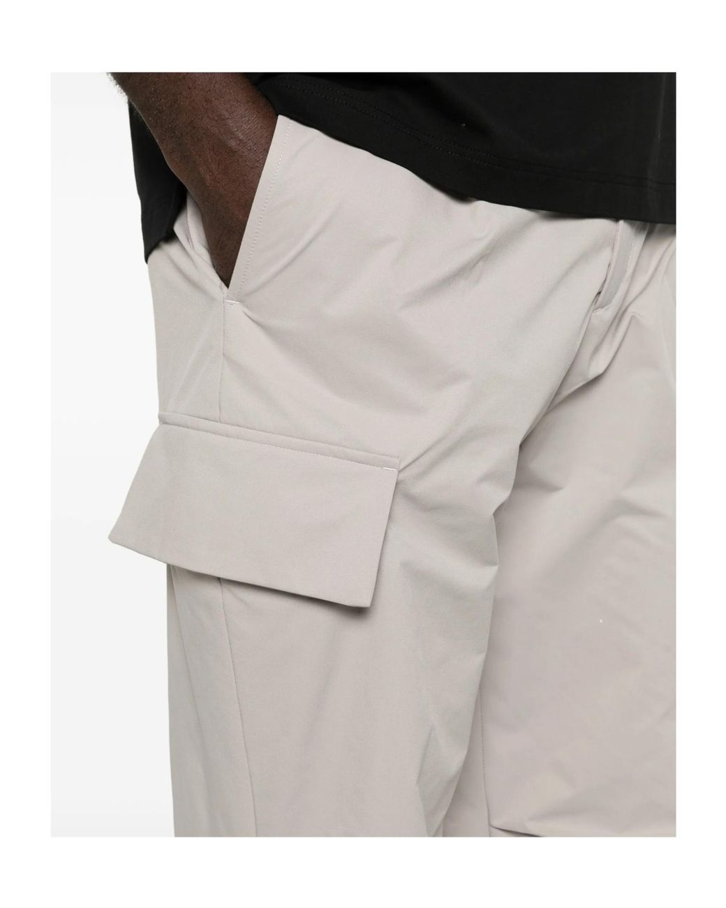 Herno White Elasticated-Waist Cargo Pants for men