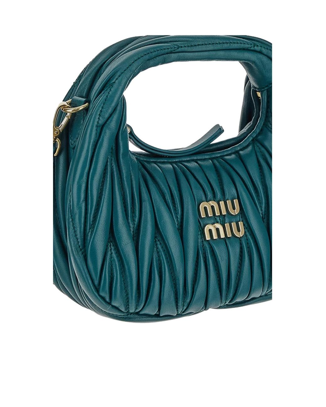 Miu Miu Green Half Moon Hobo Shoulder Bag