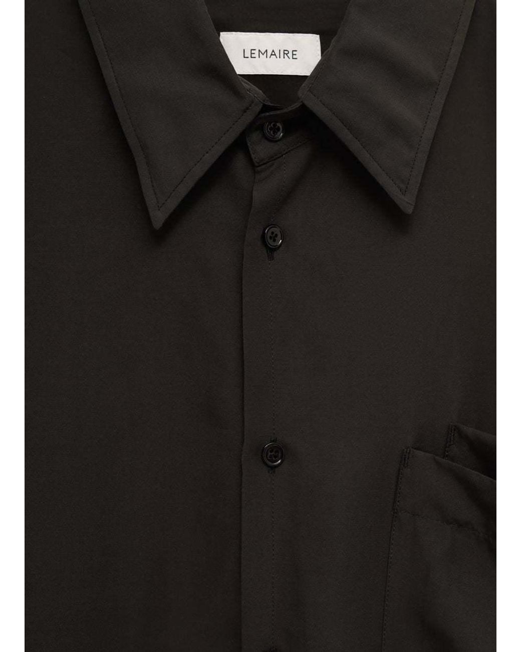 Lemaire Gray Long-Sleeved Button-Up Shirt for men