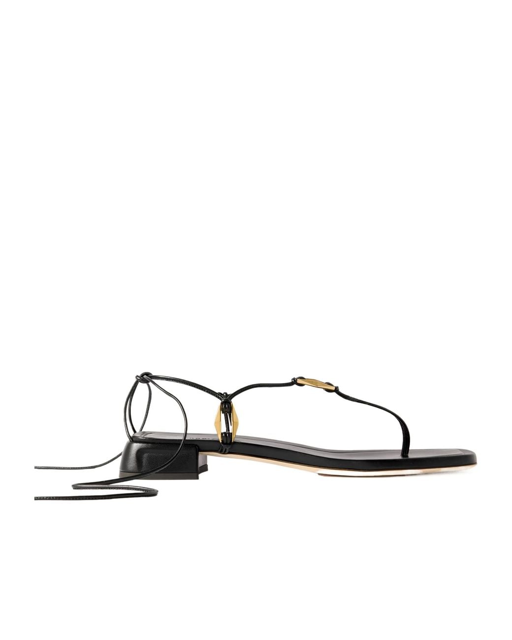Jimmy Choo White Onyxia Embellished Leather Sandals