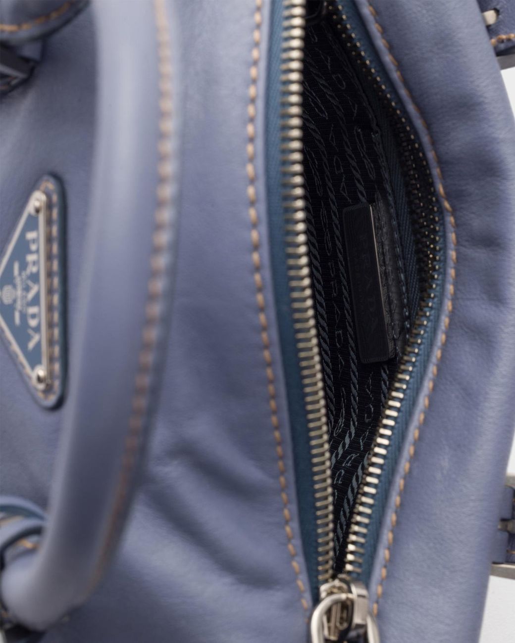 Prada Blue Karin Small Leather Bag