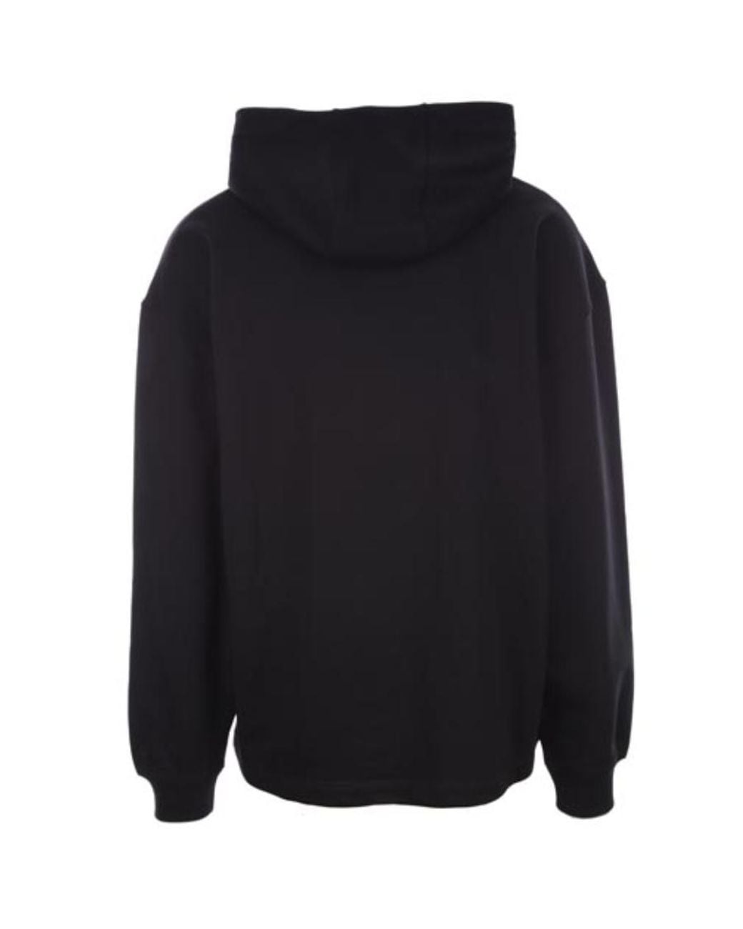 Versace Black Logo-Print Pullover Hoodie for men