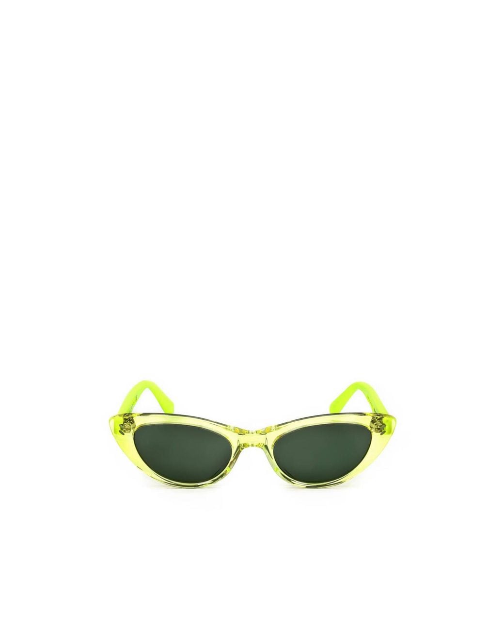 Stella McCartney Yellow Cat-Eye Transparent Sunglasses