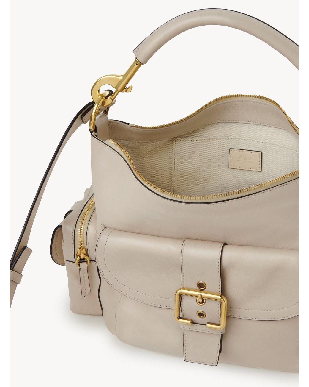 Chloé Natural Chloé Camera Zipped Tote Bag