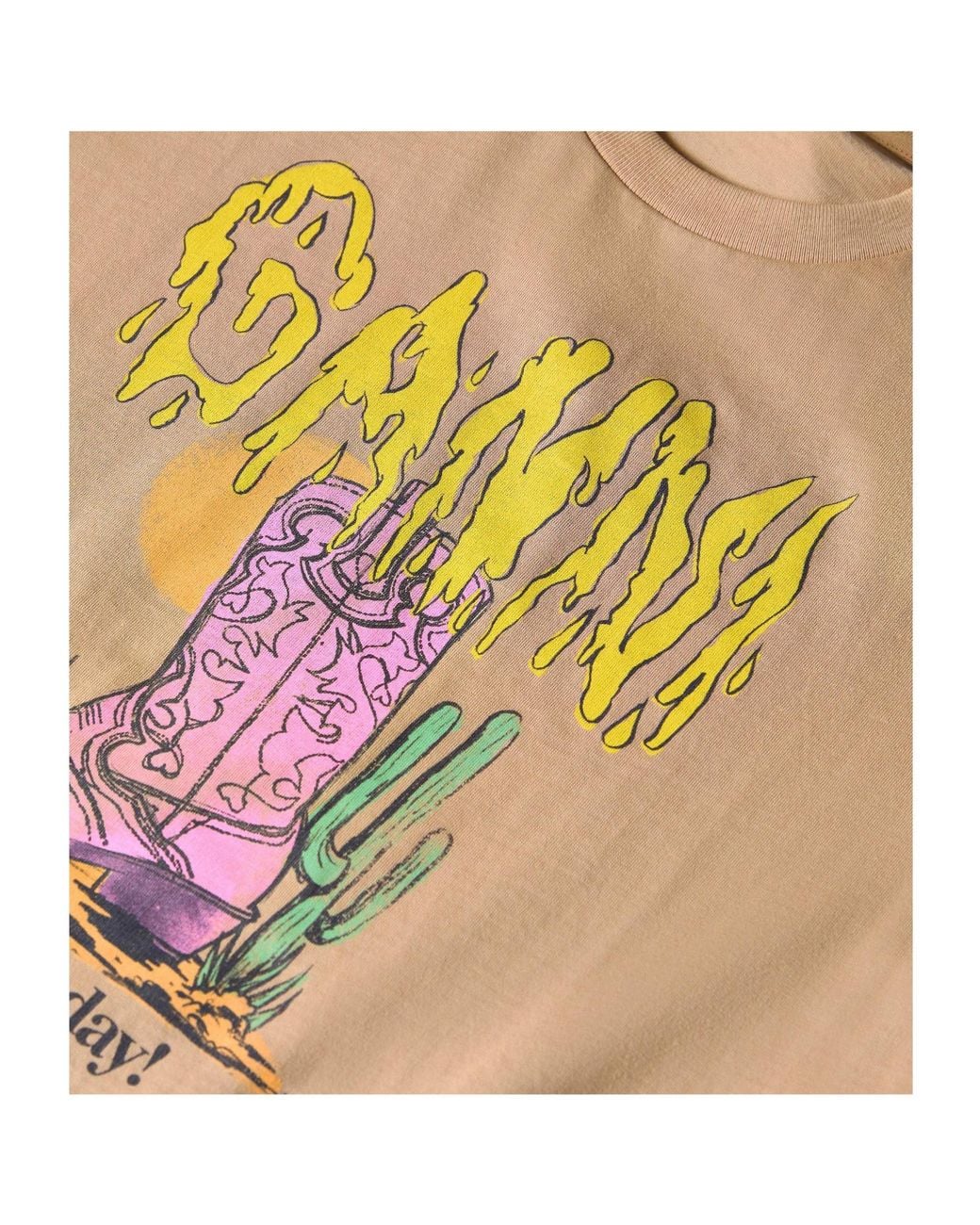 Ganni Multicolor Comfortable Versatile Casual T-Shirt
