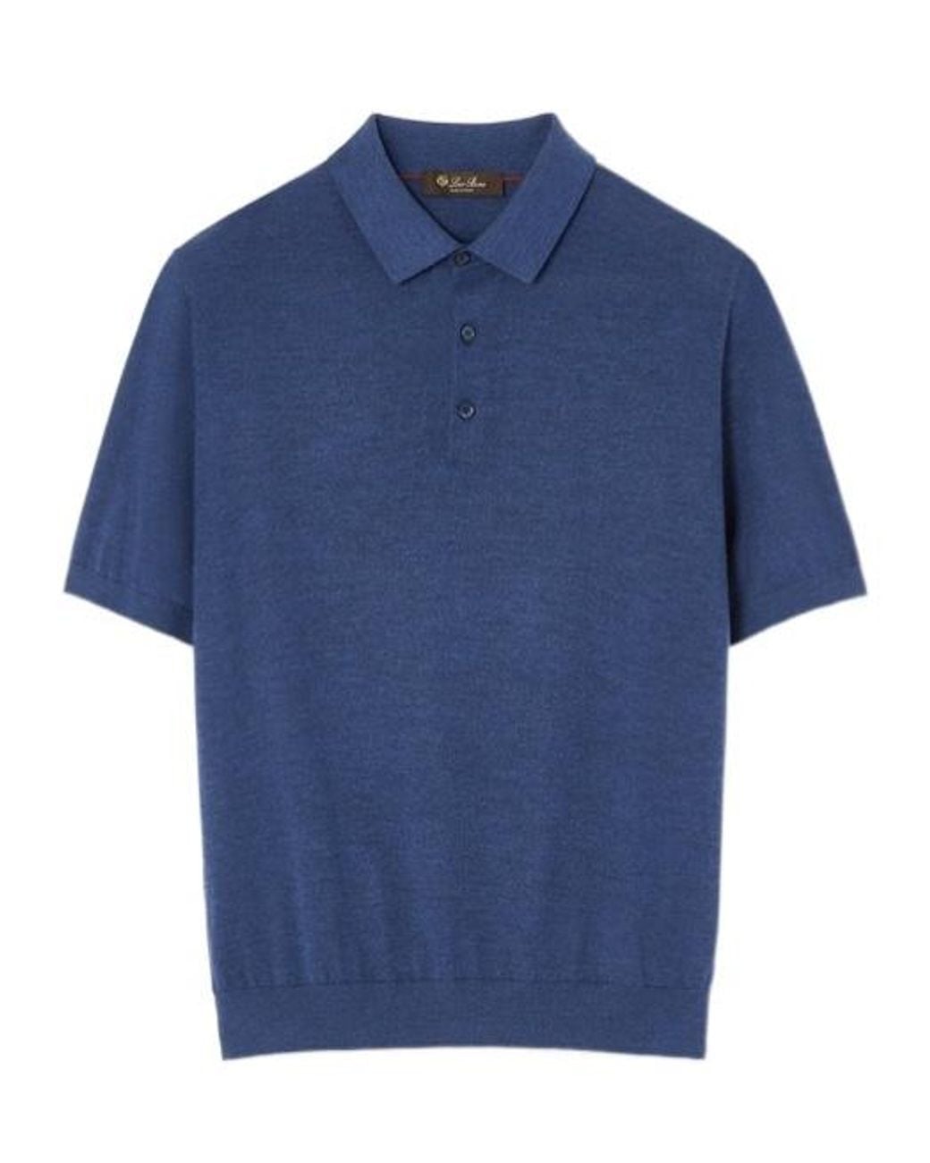 Loro Piana Blue Sottile Polo Shirt for men