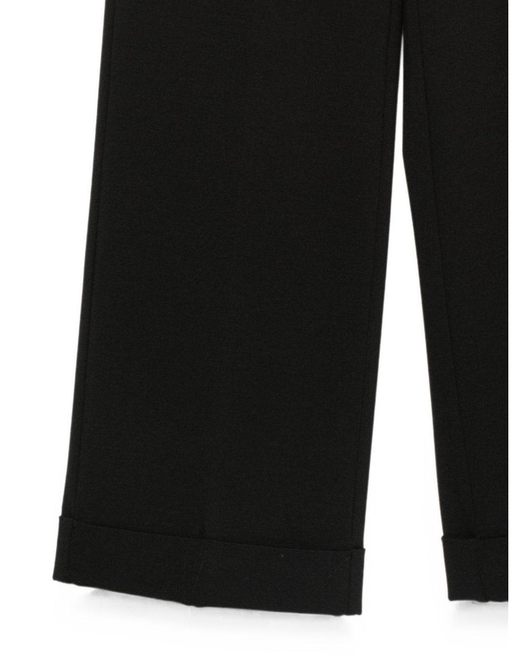 Semicouture Black Wide-Leg Casual Trousers